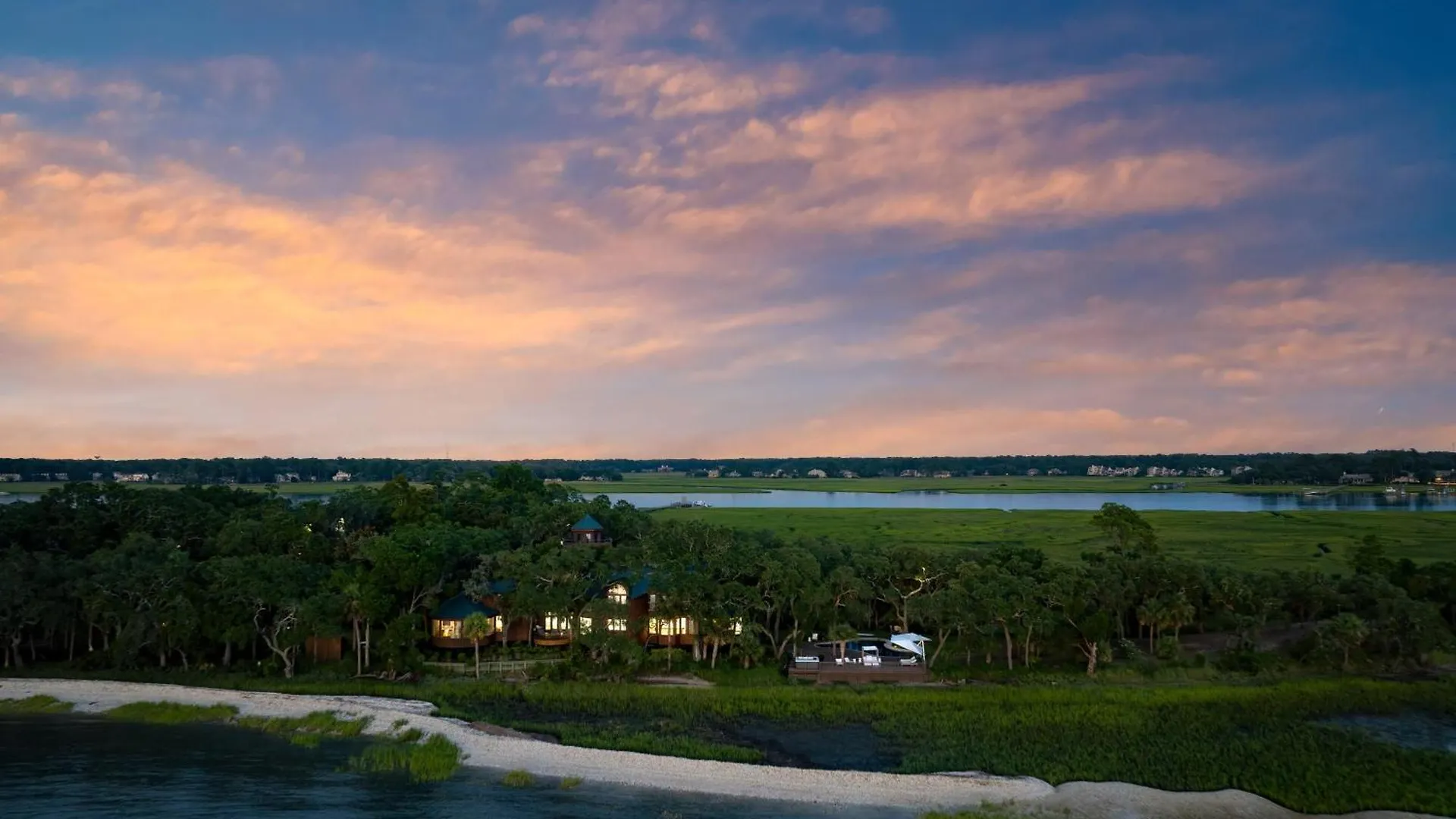 빌라 Buck Island By Avantstay Exclusive Private Island Sleeps 26 Pool Hot Tub Views 힐튼 헤드 아일랜드